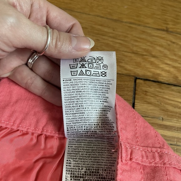 Banana Republic Women's Size 2 Pink Linen Cotton Blend Chino Casual 4" Shorts - Picture 4 of 9